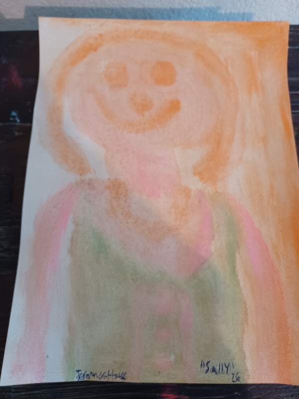 Jerome.c.house (American,1991) «sally» oil on paper