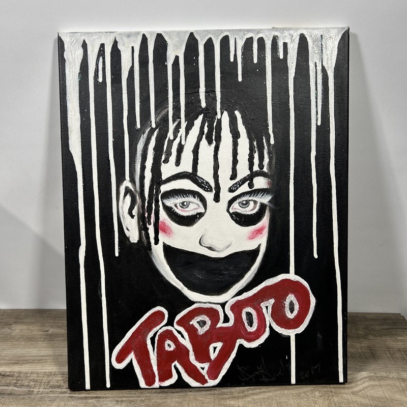 TikTok ART Creepy POSSESSED TABOO Clown Painting Signed Daniel Daruda 16×20