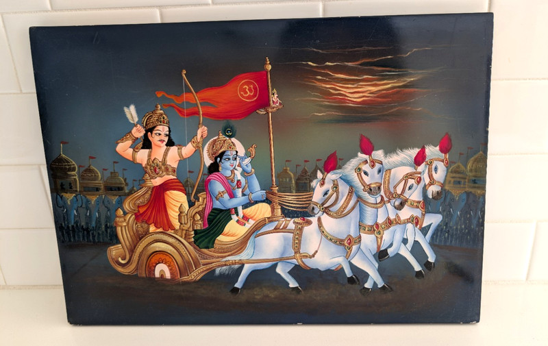 Bhagavad Gita conversation between Arjuna and Krishna