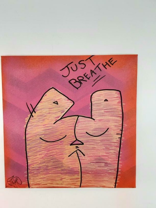 Original Graffiti CAT On canvas by NEW YORK CITY street artist PUKE