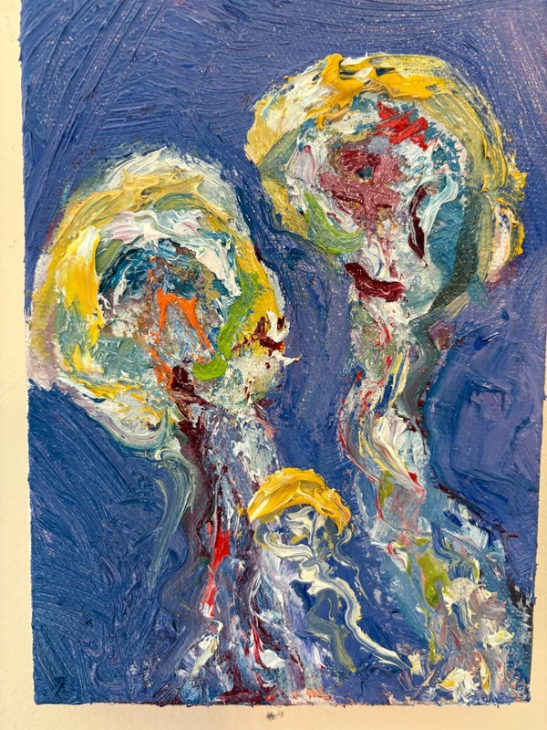 Jelly Fish Family, Original Oil Painting, Frame gallery