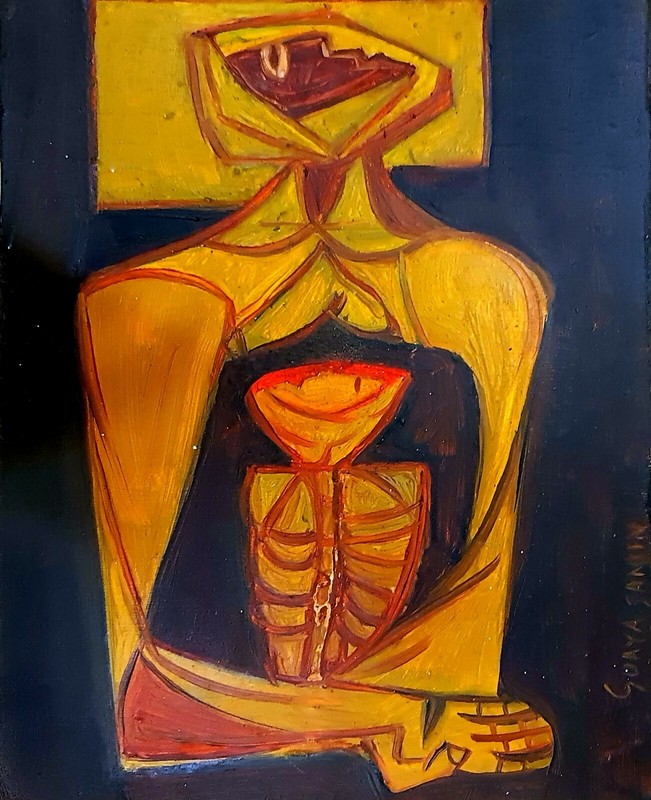 OSWALDO WAYASAMIN OIL ON BOARD PAINTING 105 x 85 G2U gallery