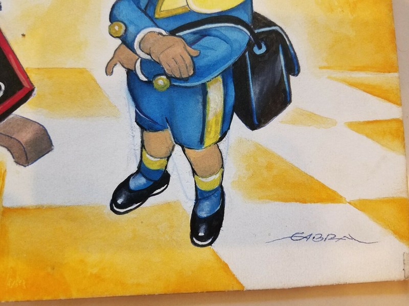 MEXICAN ERNESTO GARCIA CABRAL GOUACHE ON CARDBOARD..PUBLISHED. LYNDON JOHNSON, gallery