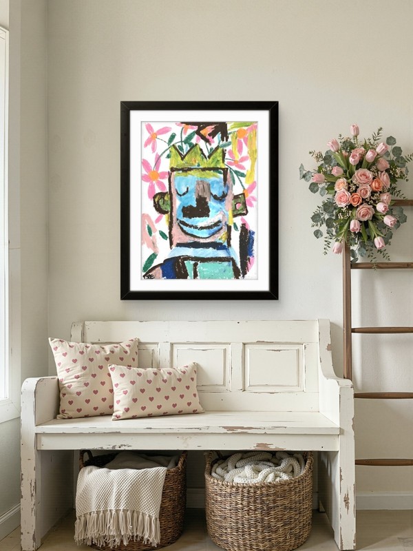 Neo Expressionist Face Portrait Art Original 11x14 Urban Graffiti Street Fine gallery