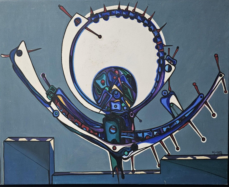 Jose Maria Mijares. Oil on canvas 24 x 30 in. 1982. Cabeza imaginaria.