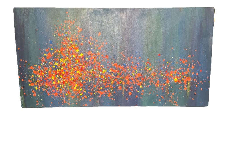 VTG Original Abstract Expressionist Art Work Acrylic Painting Marc Truelove 85”