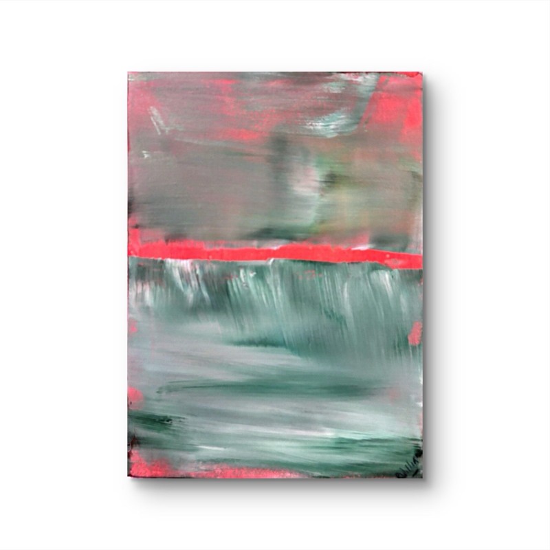 Shadow And Flame UNFRAMED Abstract on Сanvas wall-art signed 12×16 Brand New