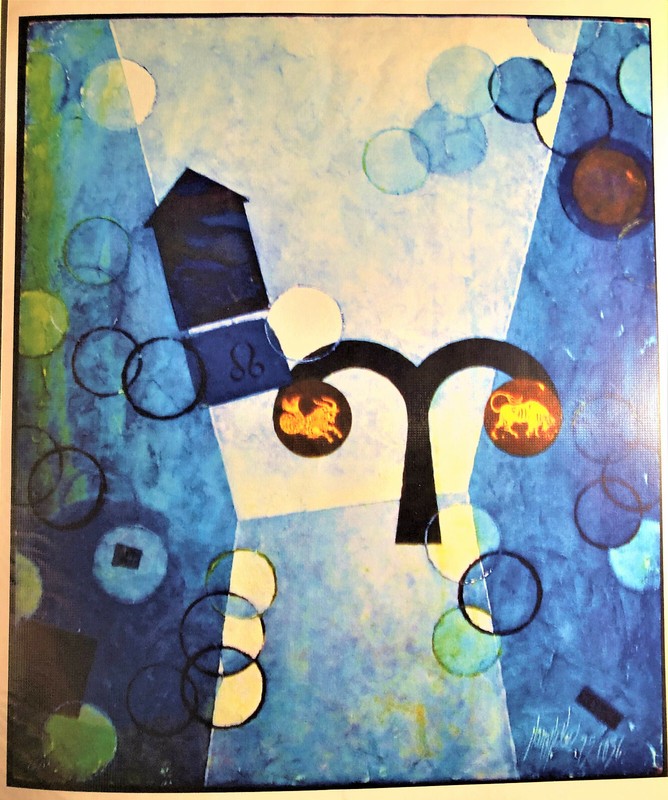 Fine Vintage Midcentury Surrealistic Painting: «Aries» – $850