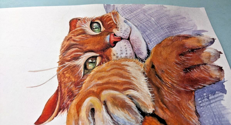 Ginger Cat Watercolor Hand Painted Red Kitty Portrait Nursery A4 Animal Art gallery
