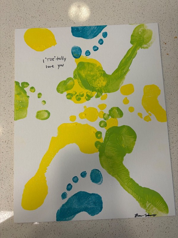 I TOE tally love you:Foot and Toes Acrylic Painting on canvas by original artist