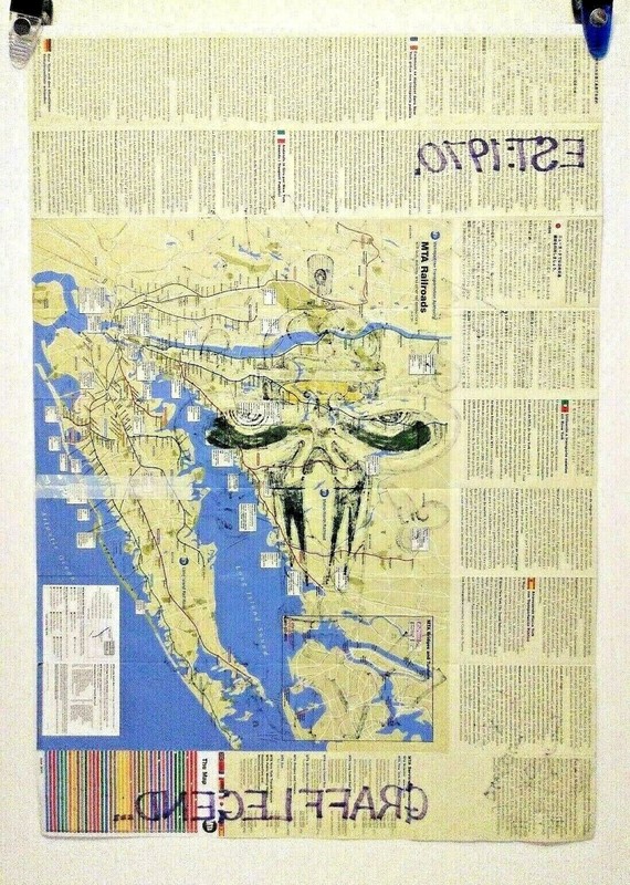 GRAFFITI LEGEND LAVA I & II aka STRAIGHTMAN URBAN STREET ART SUBWAY MAP OOAK gallery