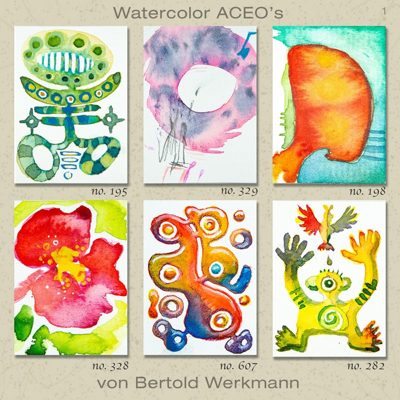 Original painting ACEO miniature OOAK modern art unique trend abstract No. 99 gallery