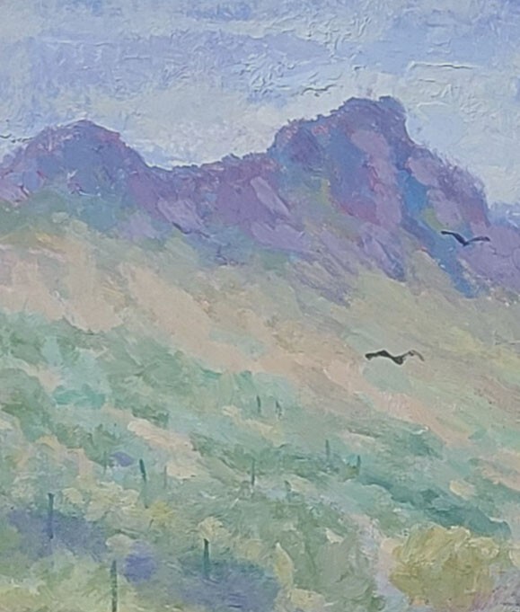 Original Art Arizona Mountain Framed Landscape Listed Artist Scottsdale AZ gallery