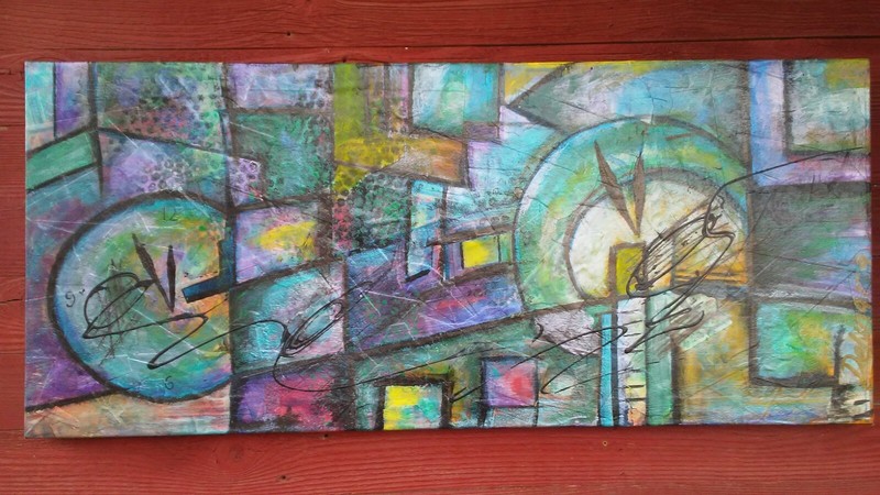 Abstract Mixed Media Painting by DelMarq