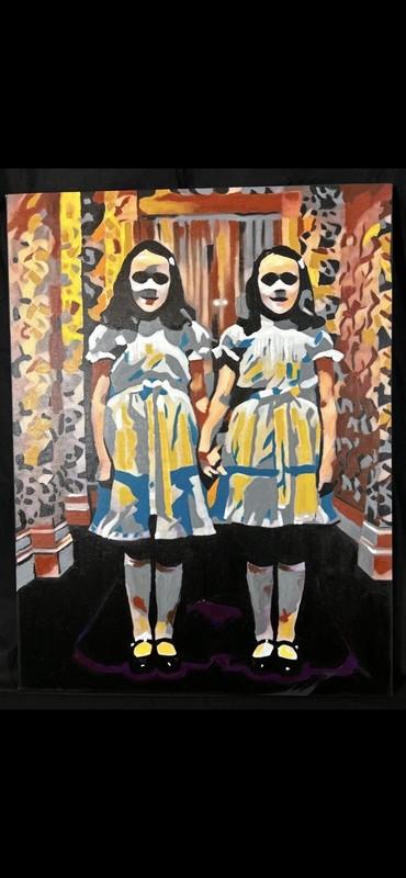 Custom Interpretation Oil Painting on Canvas of the Shining Twins (24x18) gallery
