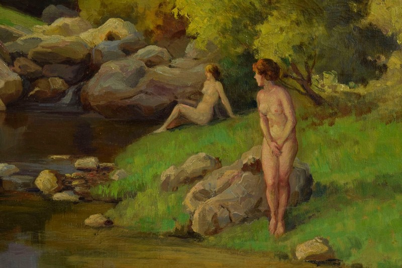 Laszlo KARPATHY (1900–1945) Artprice up to €1400, Three Nude Figures, oil,signed gallery