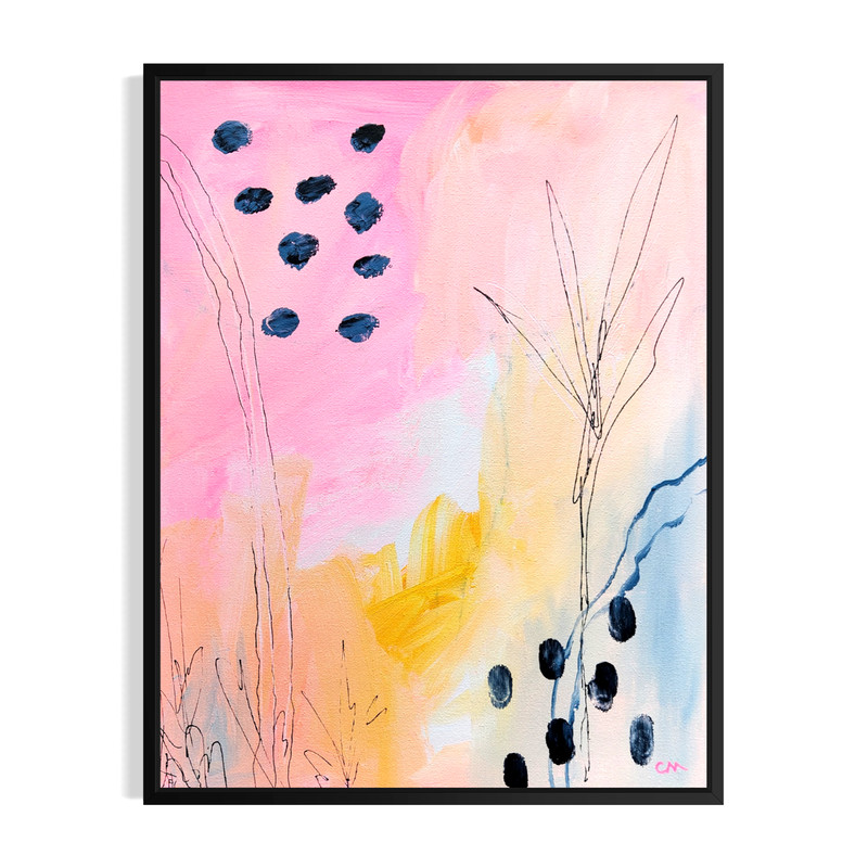 Original Abstract Painting 14×11 Acrylic Bold Colors Canvas Home Decor Wall Art