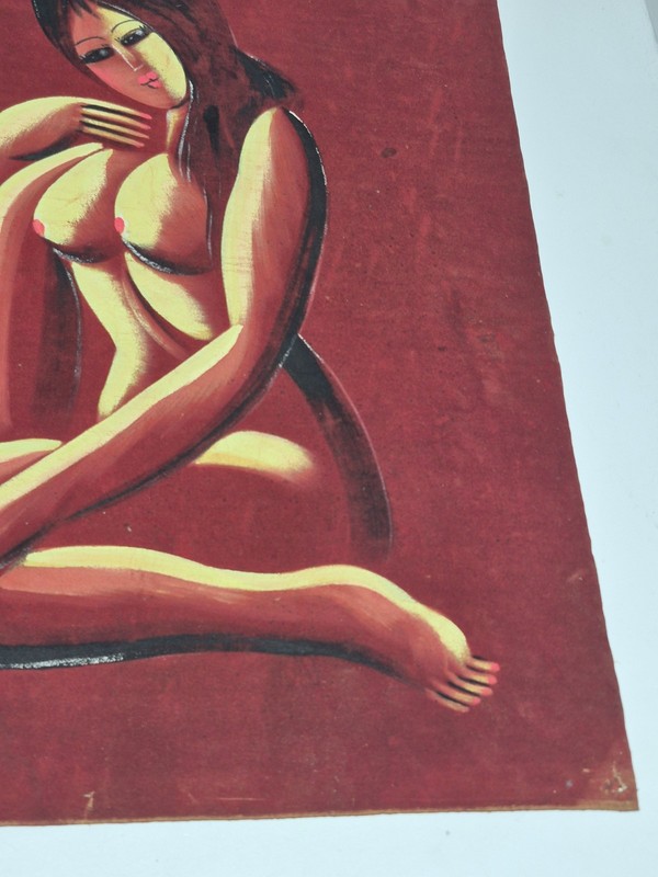 ART Vintage Woman Velvet Painting 21 x 15 gallery