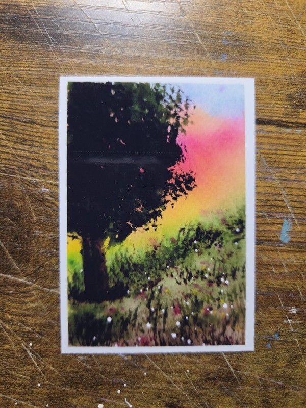 ACEO *Art Print Original Watercolor Sunset 2.5×3.5