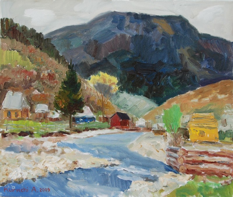 Landscape#36 Original Oil Painting by Aleksandr Kurkchi Faimous Ukrainian Artist