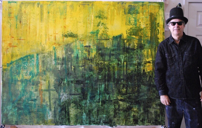 Mark Little, Authentic, original,Painting￼, 81” X 62” Acrylic, Abstract, POP Art gallery