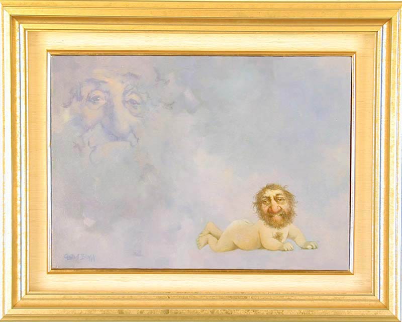 CHARLES BRAGG – «AND HE SAW THAT IT WAS GOOD» OIL PAINTING ON CANVAS CIRCA 1990