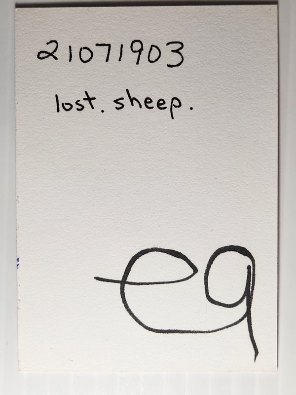 e9Art ACEO man in desert outsider art brut naive gallery