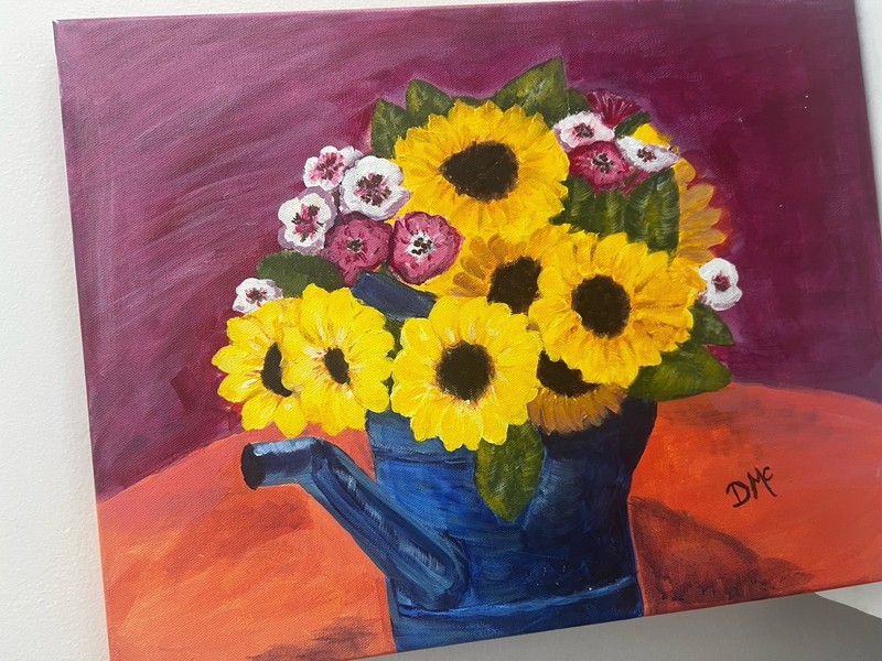 Oil On Canvas Floral Painting 18x14 gallery