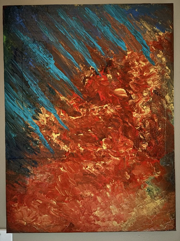 Modern Art Painting “Invasion” 18×24 Original – Mixed Media On GW Canvas