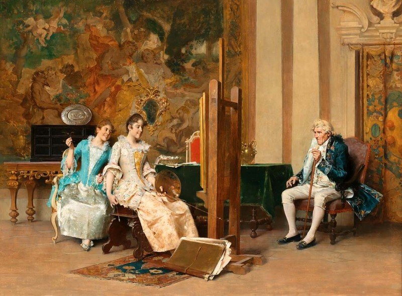 Art Painter in the Salon oil painting Giclee art HD Printed on canvas