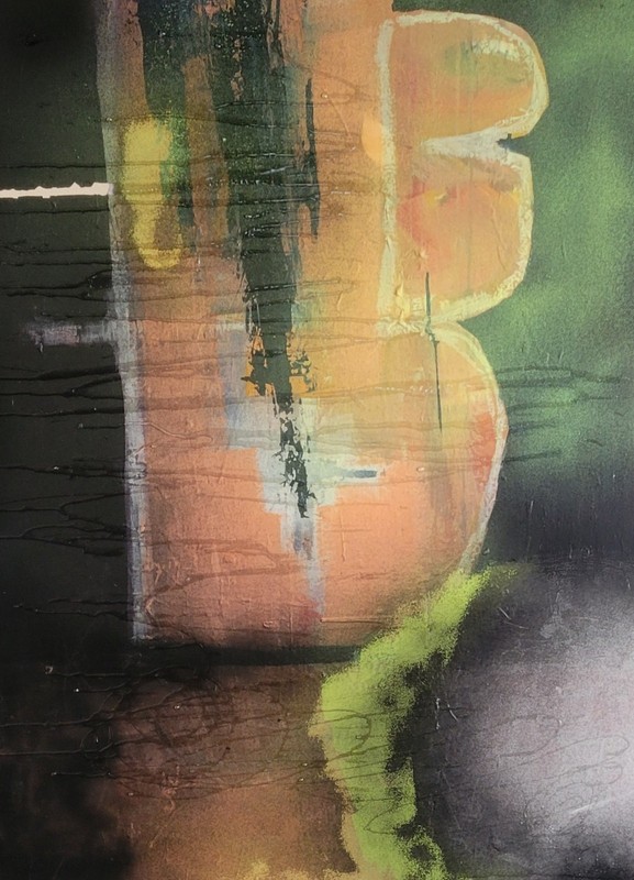 LaMantia X RANDLE collaboration ACRYLIC AND SPRAY PAINT mixed Media ORIGINAL ART