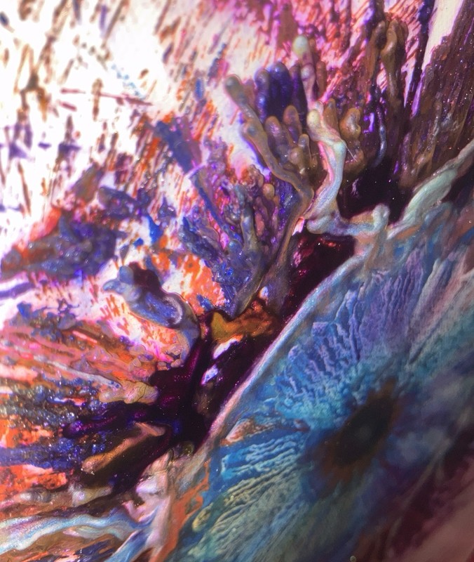 JakDarcy Abstract Art, Melted Wax spin , Epoxy finish “Ghosts Of Jupiter” gallery