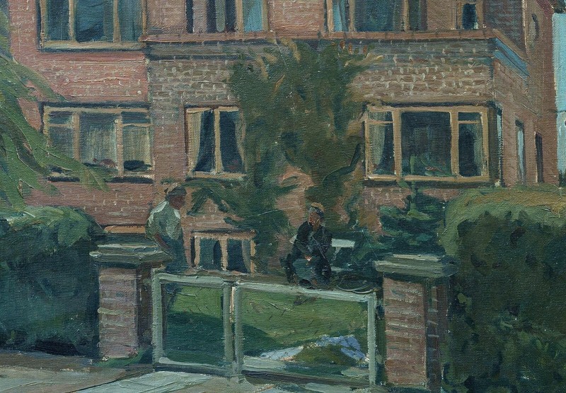 Anders HUNE (1894-1968) - scene with people, large oil painting from Denmark gallery