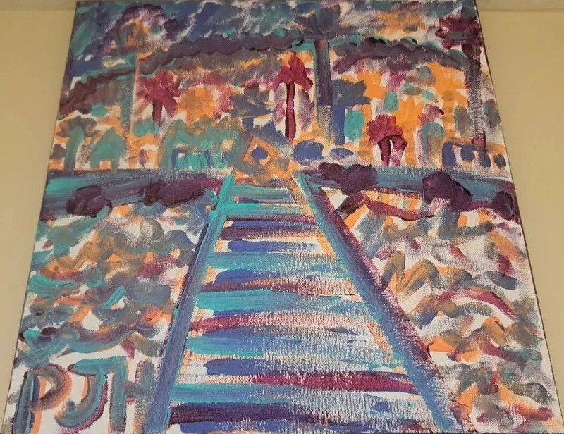 PJH STUDIOS – The Portal Series – Painted In 4 Colors Only – Acrylic Painting ⭐️