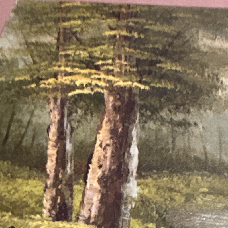1970’s to 1980’s Original hand signed 8 x 10 stretched oil painting gallery