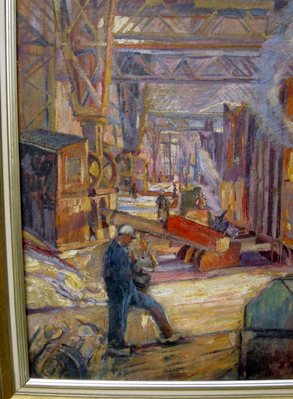 Hermann Mühlen 1886 Düsseldorf / iron foundry / paintings / the young Rhineland gallery
