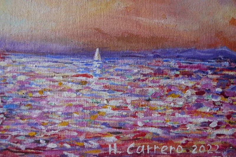 IMPRESSIONIST " SAILING IN THE AFTERNOON " PAINTING gallery