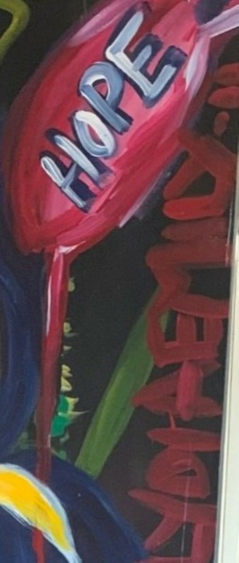 Street Art; Untitled Collaboration - Acrylic, Stencil & Spray Paint on Canvas gallery