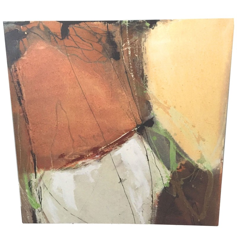 Large OOAK Original Vintage Oil Abstract on Stretched Canvas– Circa 1990