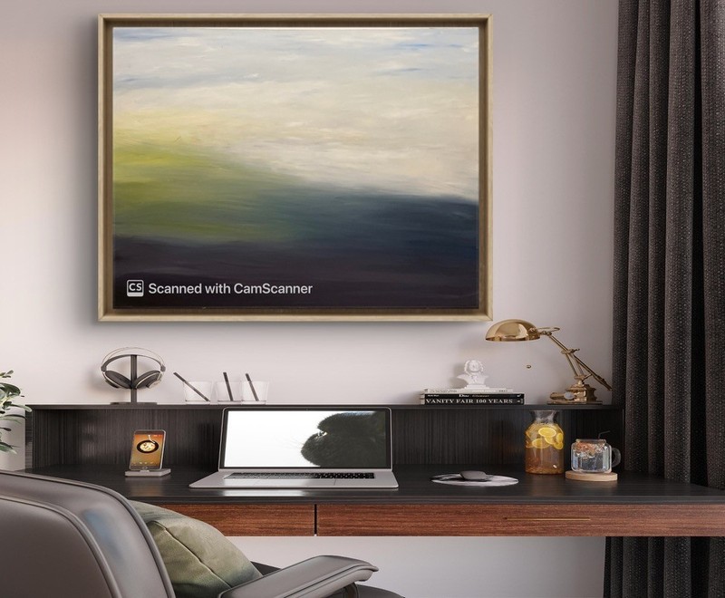 BLESSED#272 Peace Calm High View Landscape 30x40 Original Oil Canvas Abstract gallery