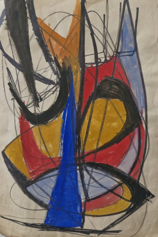 Maria Laura San Martin – Composición abstracta – Obra original sobre papel