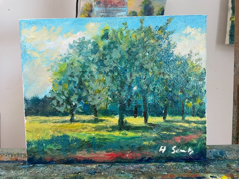 Original Impressionist Landscape Oil Painting Canvas by Andrew Semberecki gallery