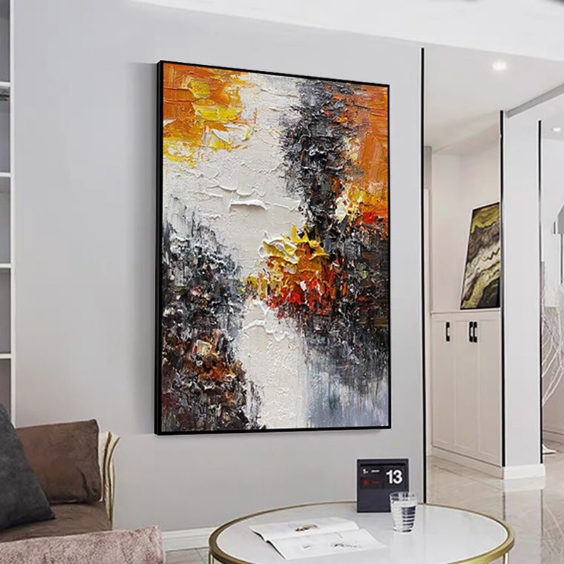 Canvas Painting 3D Abstract Painting Hand Painted Thick Oil Painting Modern gallery
