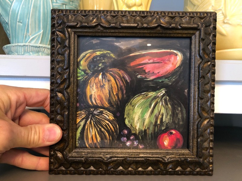 ORIGINAL WATERCOLOR PICTURE FRUIT VINTAGE 1960’S