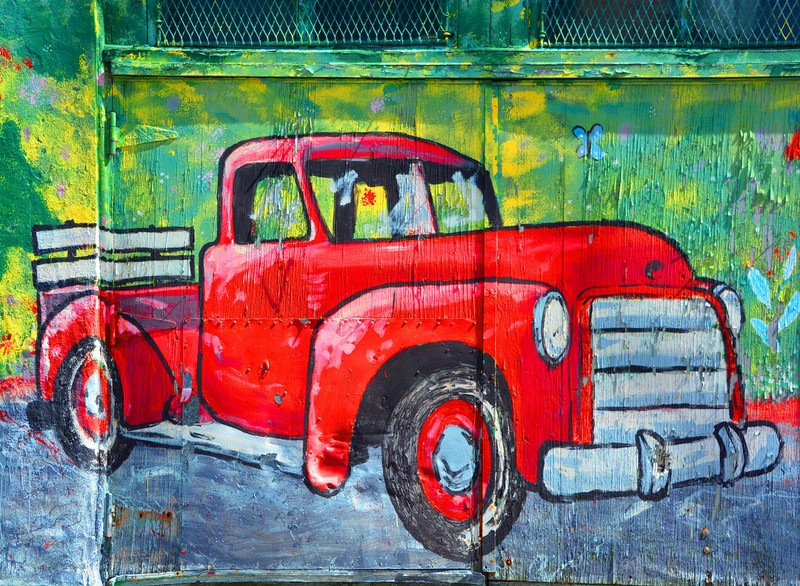 A0 SIZE CANVAS PRINT URBAN fj holden ute red GRAFFITI car STREET ART licensed