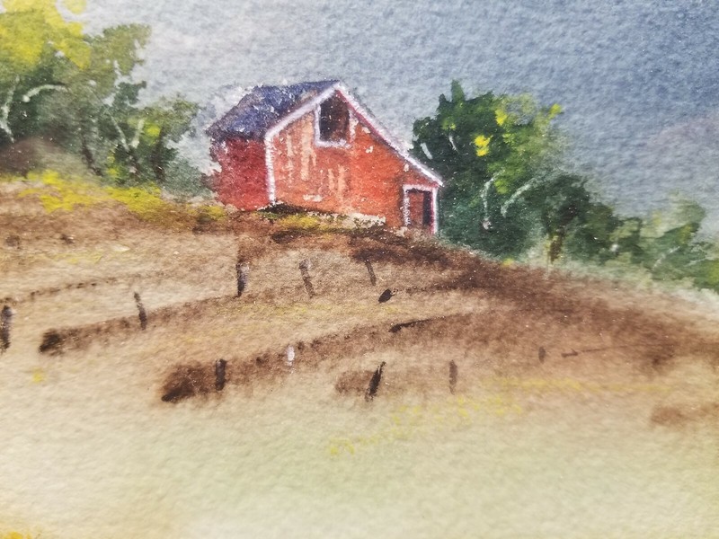 S. Winograd "Farm House" Signed Original Watercolor on Paper Framed 16x13" gallery