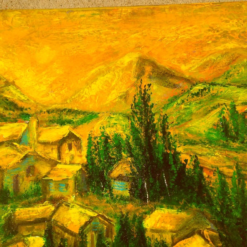 Original Valley Textured Painting 12" x 24" by DelMarq Signed gallery