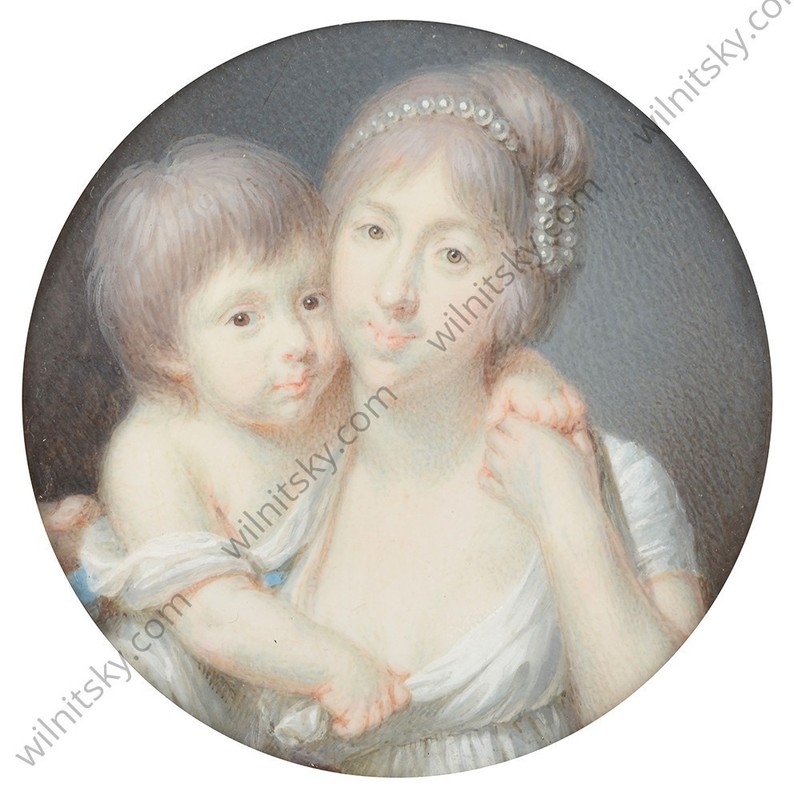 “Mother and child”, Italian (?) miniature, ca. 1800 gallery