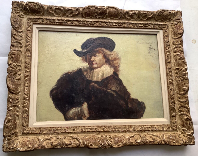 Joseph TEIXEIRA de MATTOS (1892-1952) PORTRAIT of REMBRANDT DUTCH Oil Painting gallery
