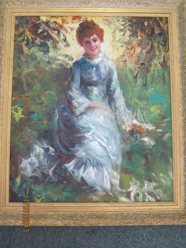 Late 1800s Early1900s Original Oil on Canvas "French Impressionist Painting". gallery